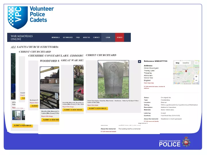 VPC war memorials online