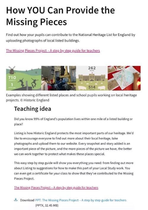 Historic England Missing Pieces
