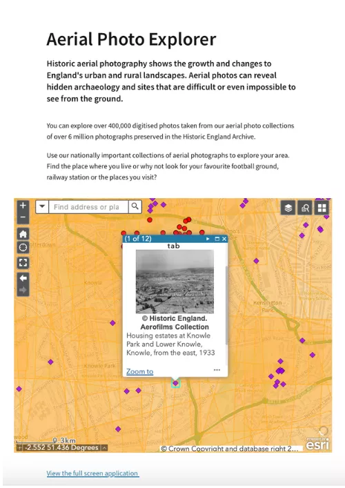 Historic England Aerial Photo Explorer