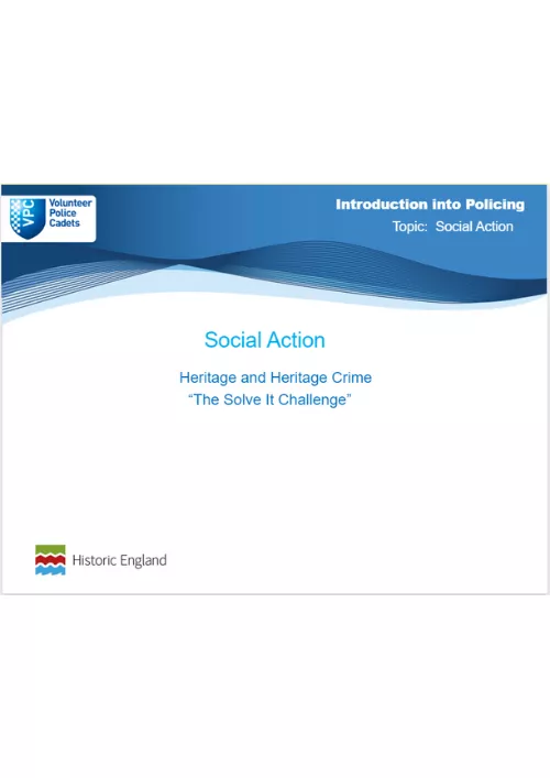 Heritage Crime Social Action Project Resource